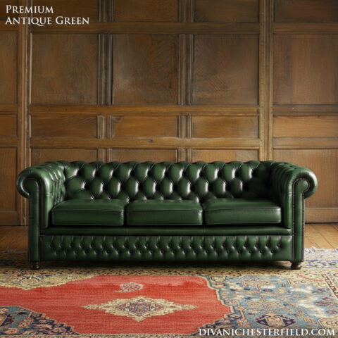 divano chesterfield originale premium pelle verde
