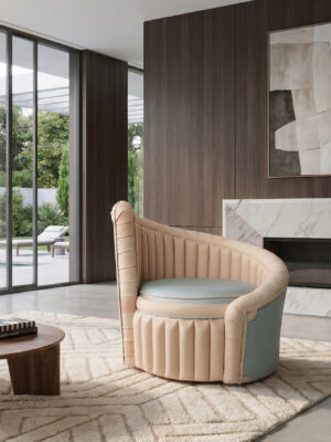 Luxury Modern Design Harleq Twist Leather Chair