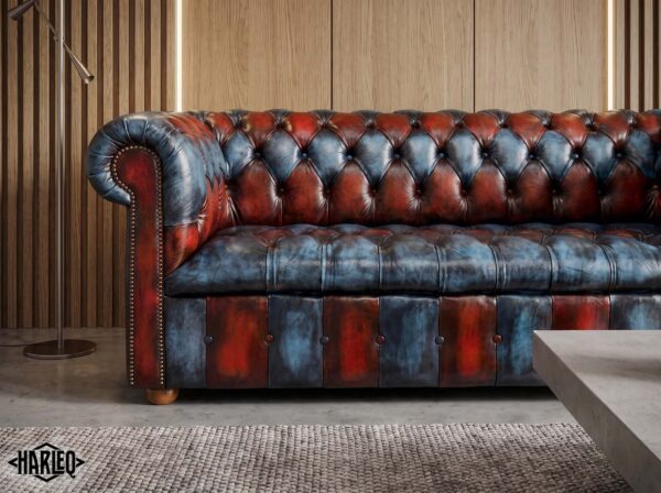 Harleq Devil Blue Patchwork Chesterfield Collection