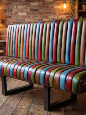 divano-ristorante-su-misura-pelle-tubi-patchwork