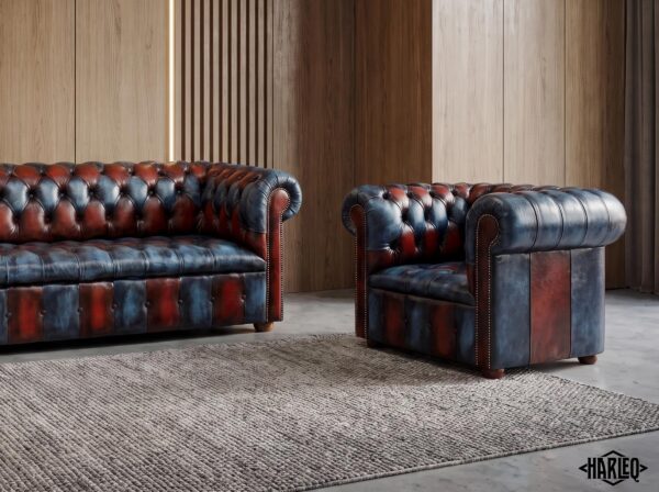 Harleq Devil Blue Patchwork Chesterfield Collection