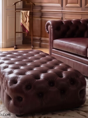 Lussuoso Tavolino/Pouf Ottomana Chesterfield Harleq