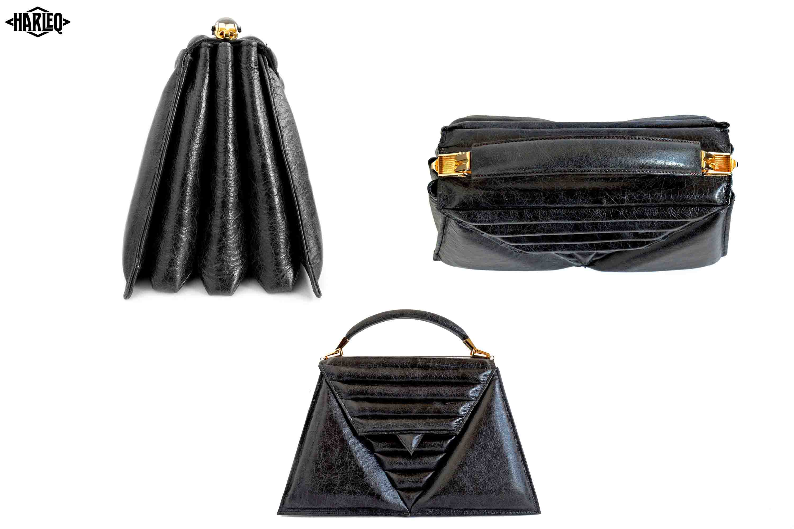 borsa luxury handbag triangles harleq leather bags