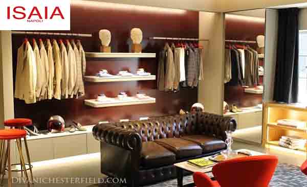 Arredo Chesterfield nuova Boutique 'ISAIA' - 9527 Brighton Way, Beverly Hills