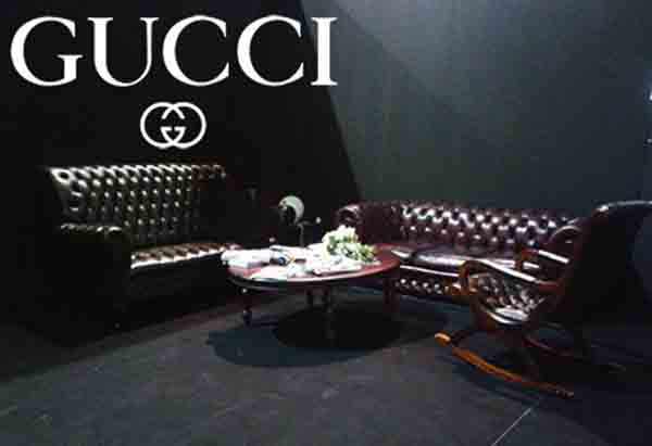 Arredo evento presentazione collezione 2014 Gucci - Roma