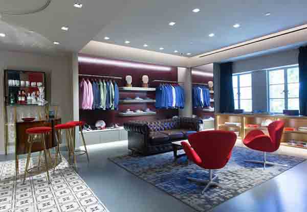 Arredo Chesterfield nuova Boutique 'ISAIA' - Beverly Hills