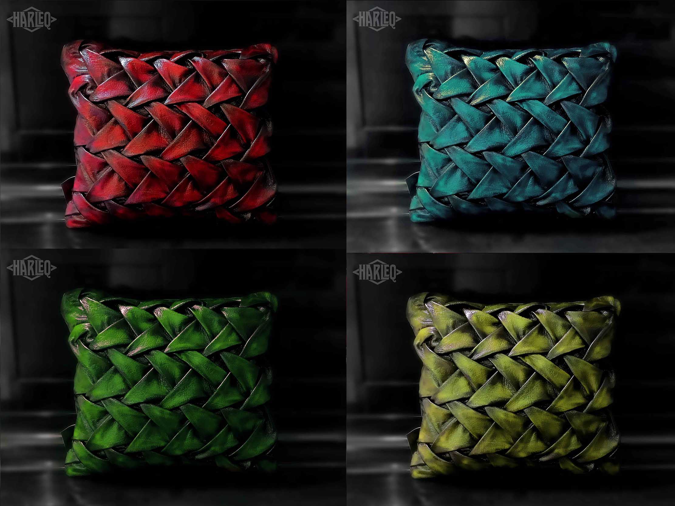 cuscini pelle colorata design fatti a mano in Italia originali