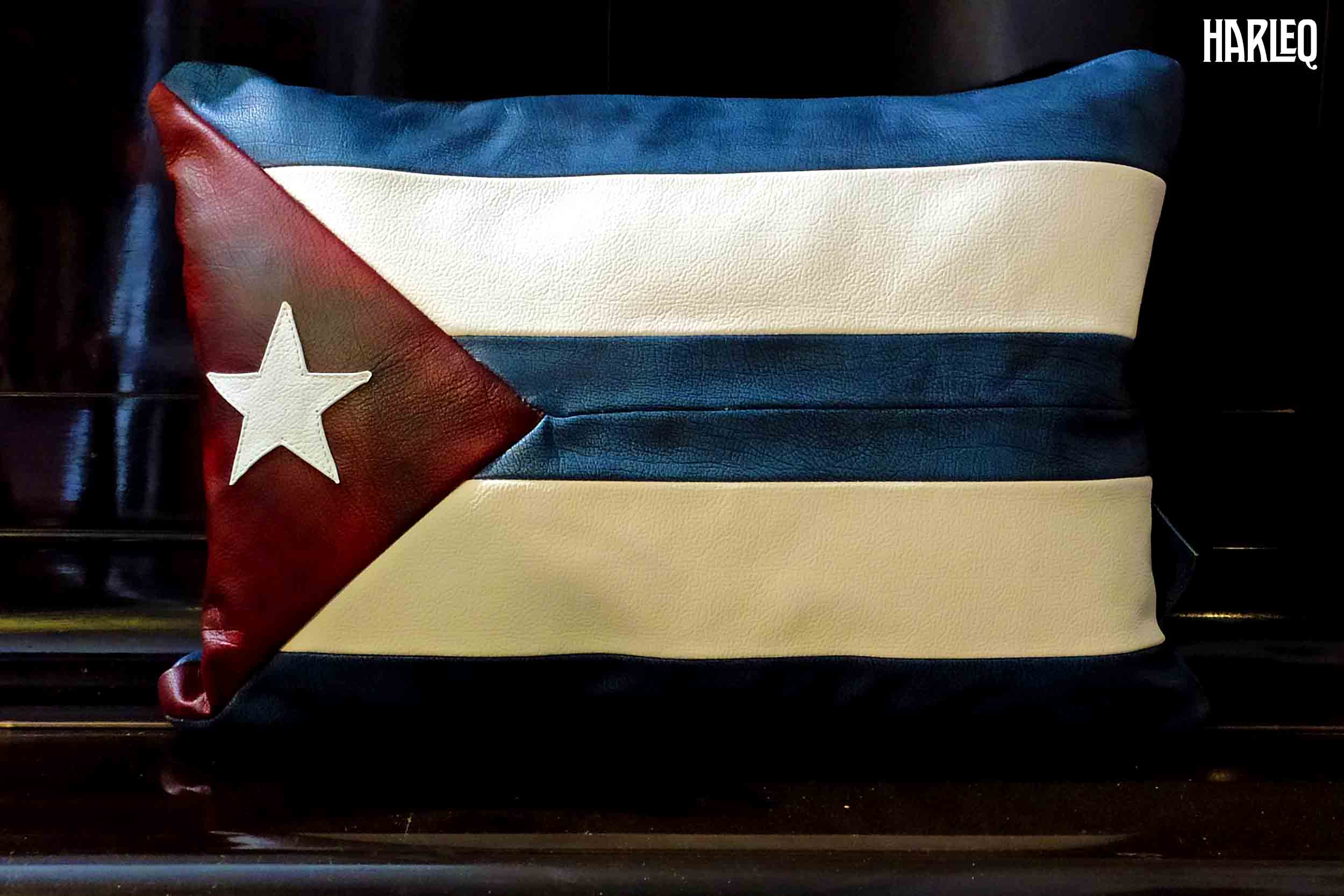 cuscini bandiera CUBA pelle colorata patchwork