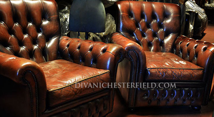 poltrona chesterfield vintage inglese