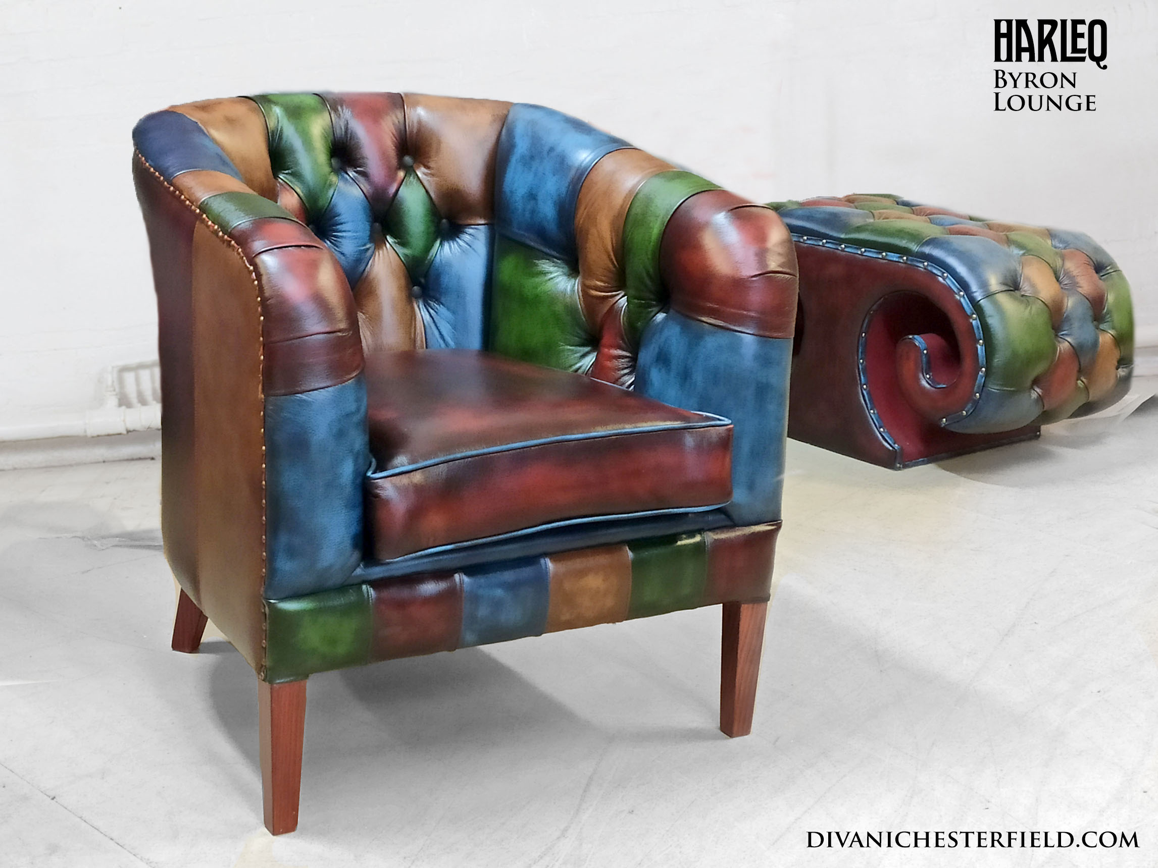 poltrona chesterfield patchwork harleq lounge luxury chair