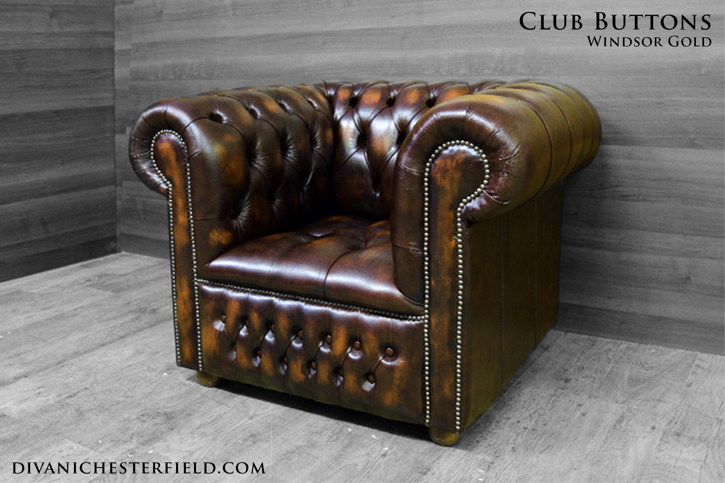 poltrona chesterfield gold